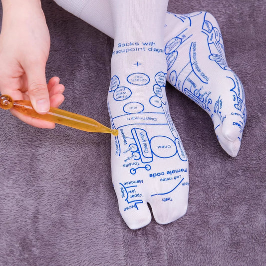 Reflexology Socks With A Massage Stick
